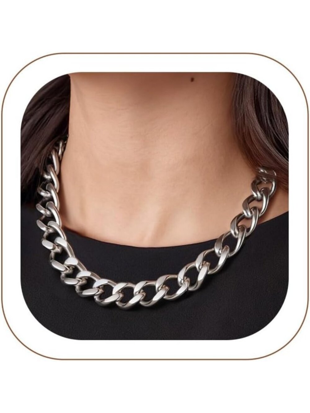Chunky Gold Cuban Link Chain Necklace for Women - Statement Jewelry Accessory